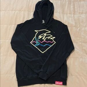 PINK DOLPHIN Black Graphic Hoodie